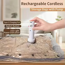 Reise Vaakum Set mit Luftpumpe